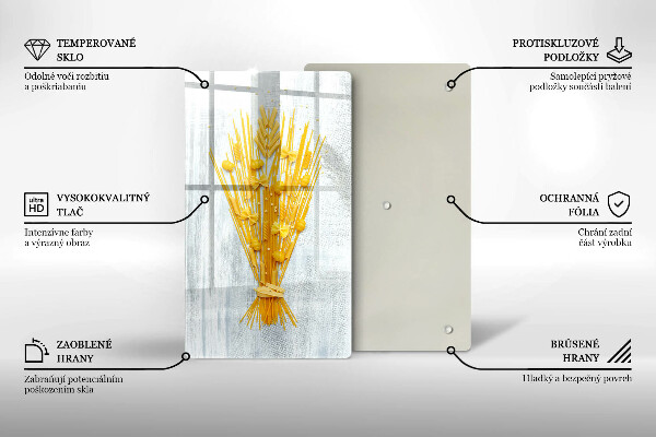 Steklena podloga za rezanje Testenine