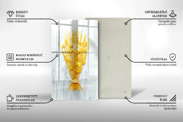 Steklena podloga za rezanje Testenine