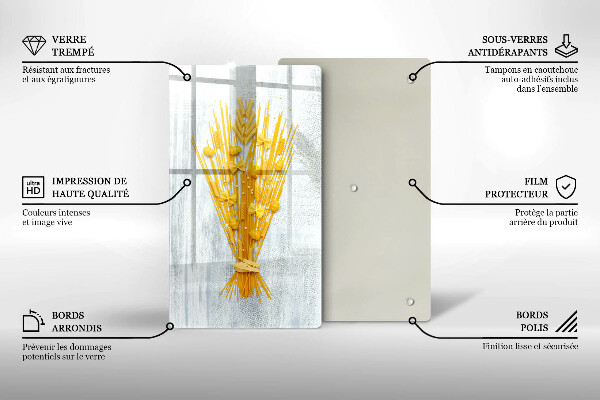 Steklena podloga za rezanje Testenine