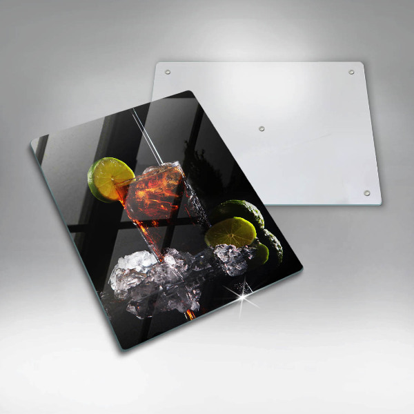 Steklena podloga za rezanje Zemeljska pijača z ledom