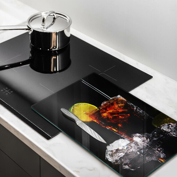 Steklena podloga za rezanje Zemeljska pijača z ledom