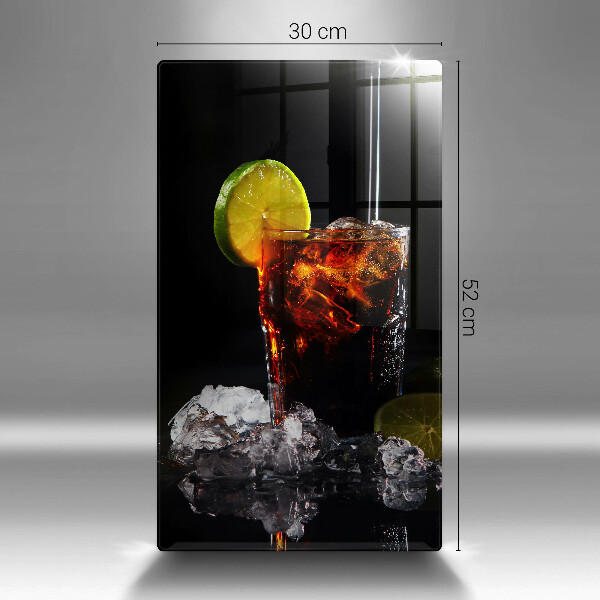 Steklena podloga za rezanje Zemeljska pijača z ledom