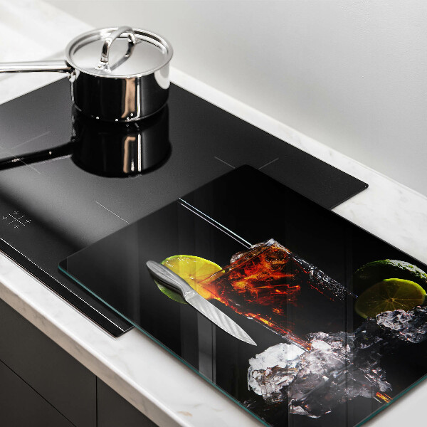 Steklena podloga za rezanje Zemeljska pijača z ledom