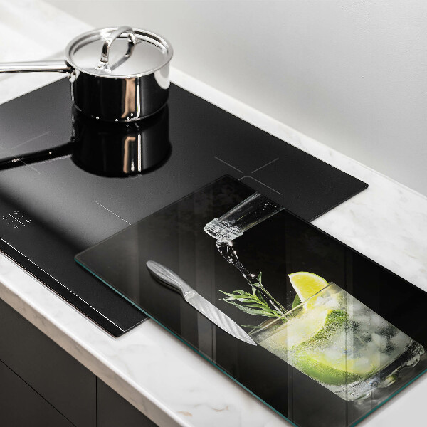 Steklena podloga za rezanje Kozarec vode