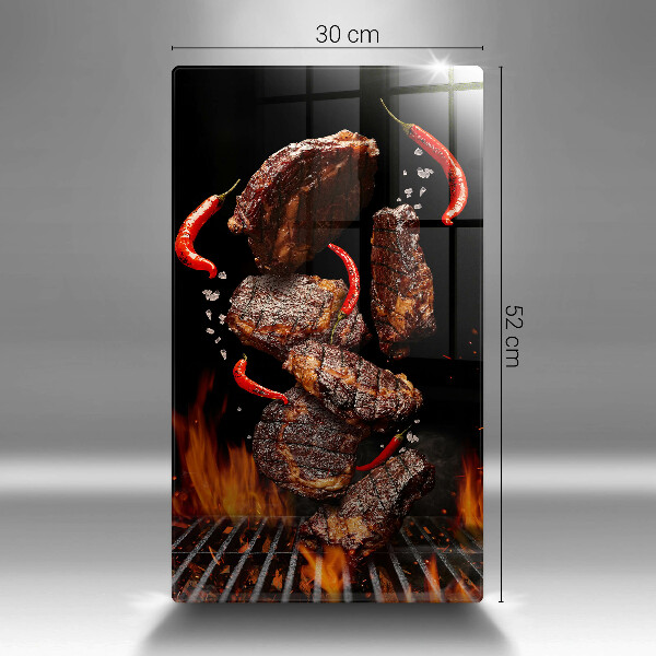 Steklena podloga za rezanje Meso na žaru