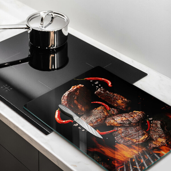 Steklena podloga za rezanje Meso na žaru