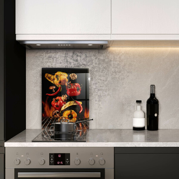 Steklena podloga za rezanje Zelenjava na žaru