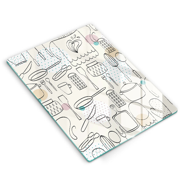 Steklena podloga za rezanje Kuhinjski dodatki
