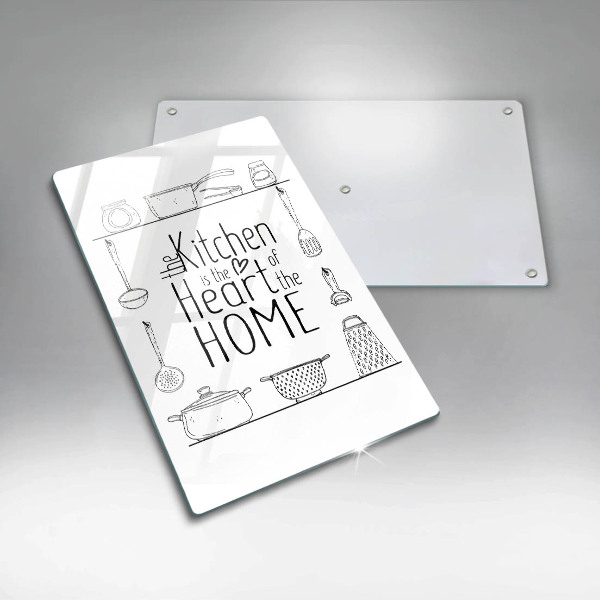 Steklena podloga za rezanje Napis stavek