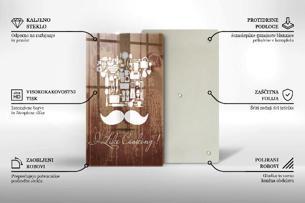 Steklena podloga za rezanje I like cooking