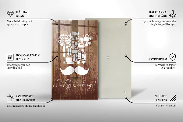 Steklena podloga za rezanje I like cooking