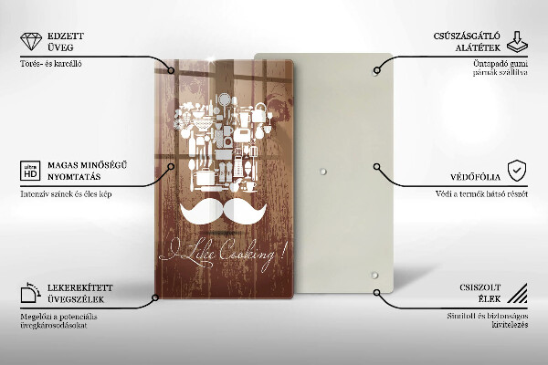 Steklena podloga za rezanje I like cooking