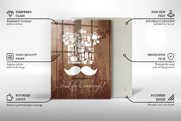 Steklena podloga za rezanje I like cooking