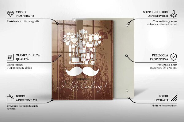 Steklena podloga za rezanje I like cooking