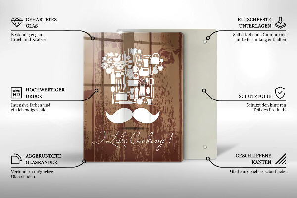 Steklena podloga za rezanje I like cooking