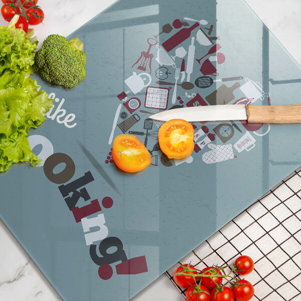Steklena podloga za rezanje I like cooking