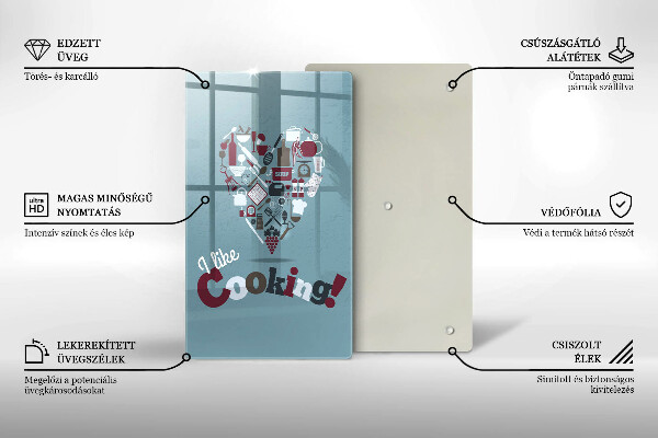 Steklena podloga za rezanje I like cooking