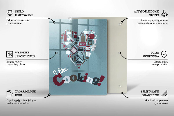 Steklena podloga za rezanje I like cooking