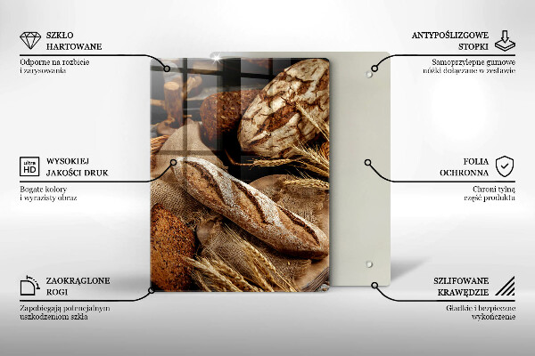 Steklena podloga za rezanje Kruhovi kruhki