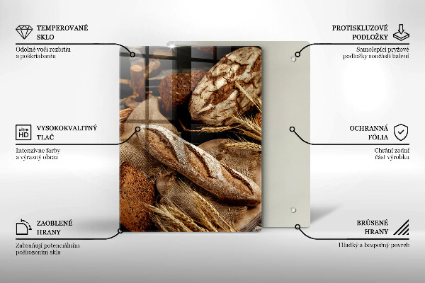 Steklena podloga za rezanje Kruhovi kruhki