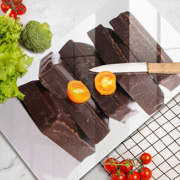 Steklena podloga za rezanje Čokoladne kocke