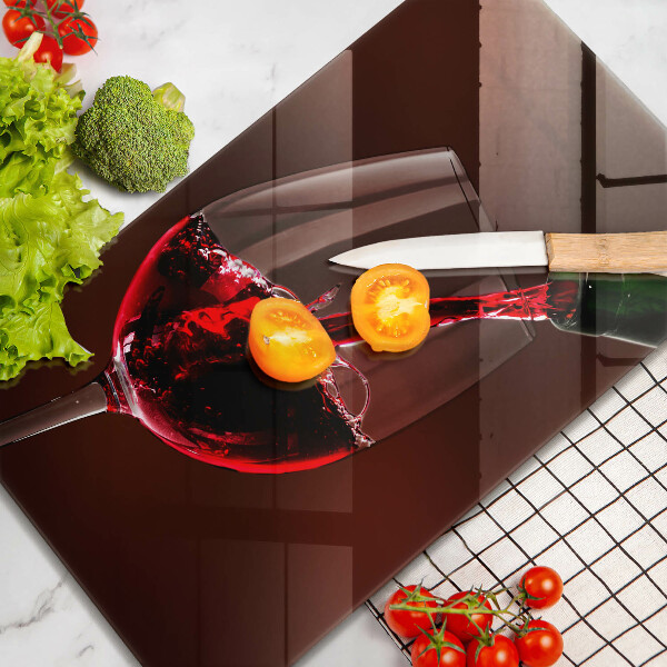 Steklena podloga za rezanje Kozarec vina