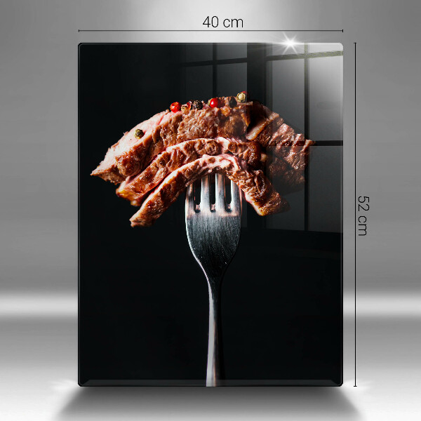 Steklena podloga za rezanje Meso na vilicah