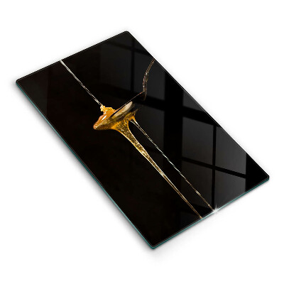 Steklena podloga za rezanje Čajna žlička medu