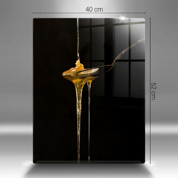 Steklena podloga za rezanje Čajna žlička medu