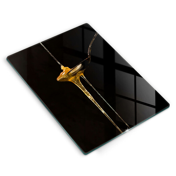 Steklena podloga za rezanje Čajna žlička medu