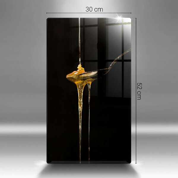 Steklena podloga za rezanje Čajna žlička medu