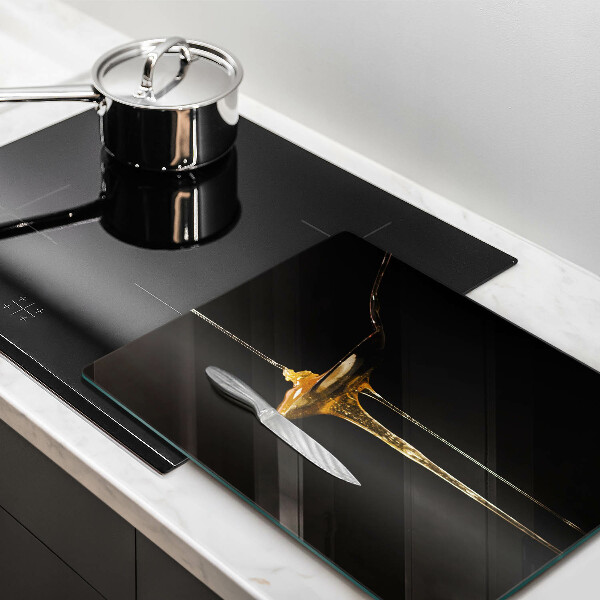 Steklena podloga za rezanje Čajna žlička medu