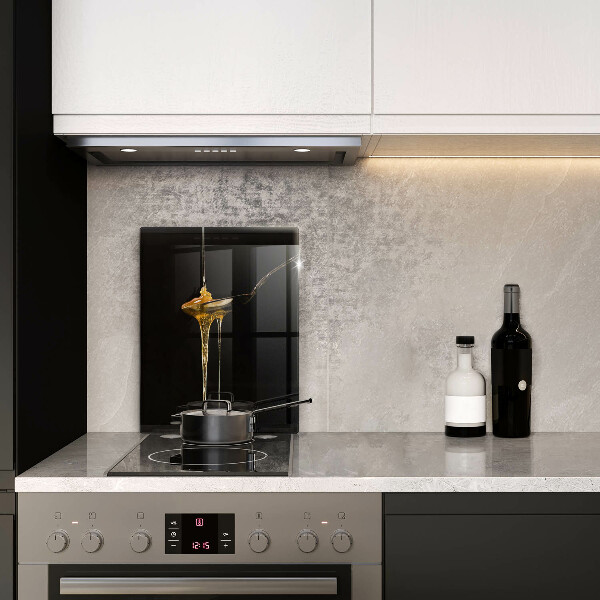 Steklena podloga za rezanje Čajna žlička medu