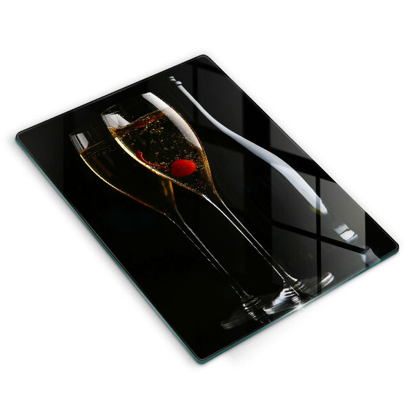 Steklena podloga za rezanje Kozarci za šampanjec