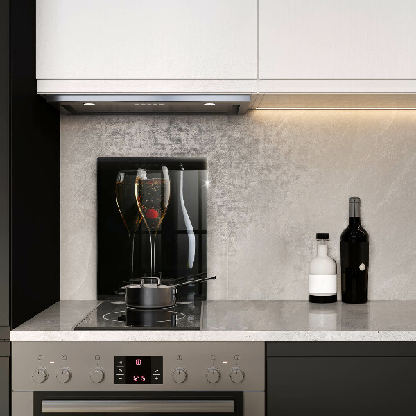 Steklena podloga za rezanje Kozarci za šampanjec