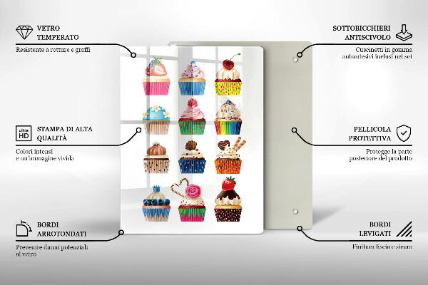 Steklena podloga za rezanje Ilustracija kolačkov