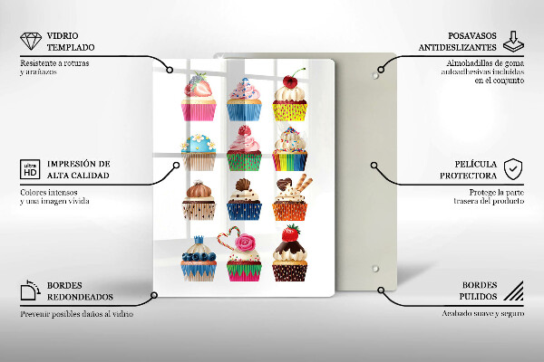 Steklena podloga za rezanje Ilustracija kolačkov