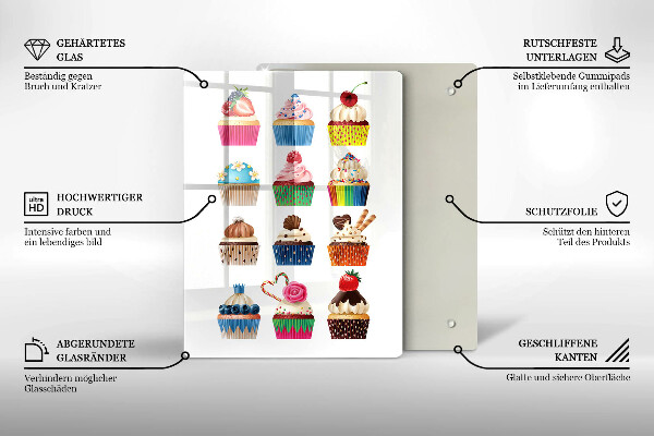 Steklena podloga za rezanje Ilustracija kolačkov