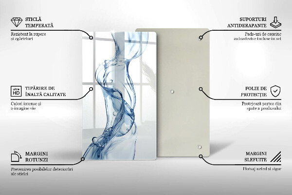 Steklena podloga za rezanje Čisto vodo