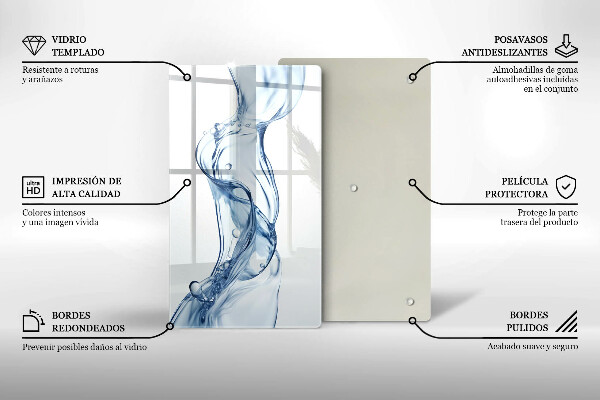 Steklena podloga za rezanje Čisto vodo