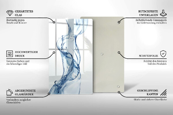 Steklena podloga za rezanje Čisto vodo