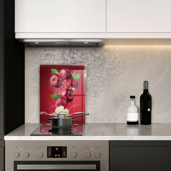 Steklena podloga za rezanje Sočna jabolka v vodi