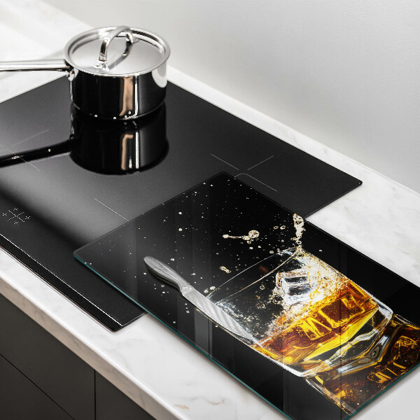 Steklena podloga za rezanje Kozarec viskija