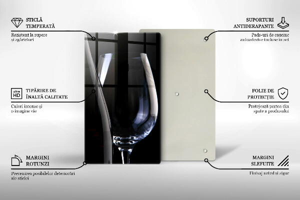 Steklena podloga za rezanje Steklenica in steklenica