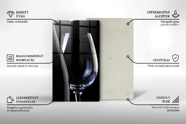 Steklena podloga za rezanje Steklenica in steklenica