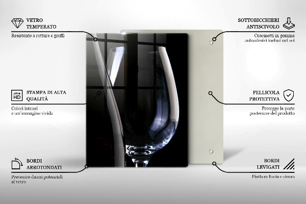Steklena podloga za rezanje Steklenica in steklenica