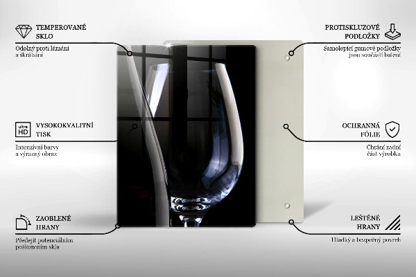 Steklena podloga za rezanje Steklenica in steklenica