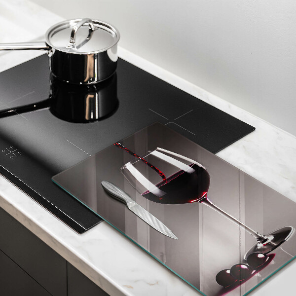 Steklena podloga za rezanje Kozarec in grozdje