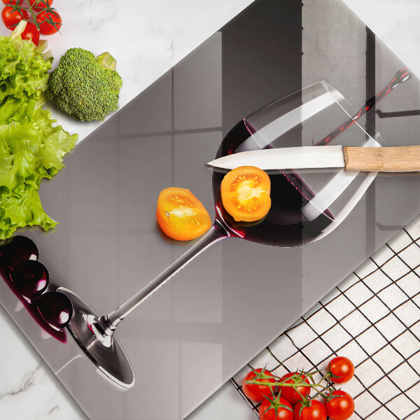 Steklena podloga za rezanje Kozarec in grozdje