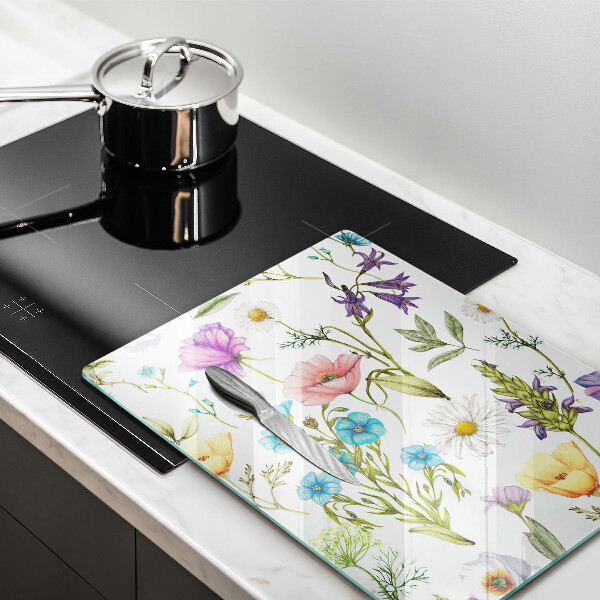 Steklena podloga za rezanje Ilustracija rož